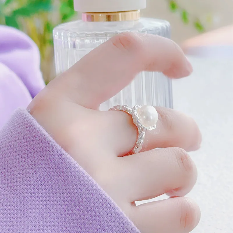 Love Pearl Rings Women's-5