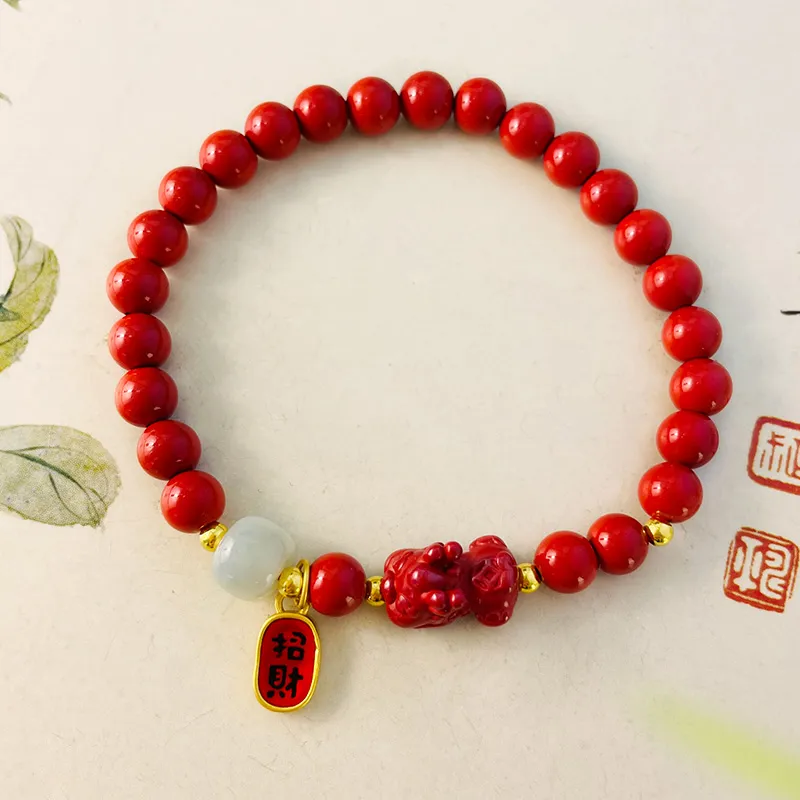Love Reconstructed Cinnabar Bracelets Women's-3