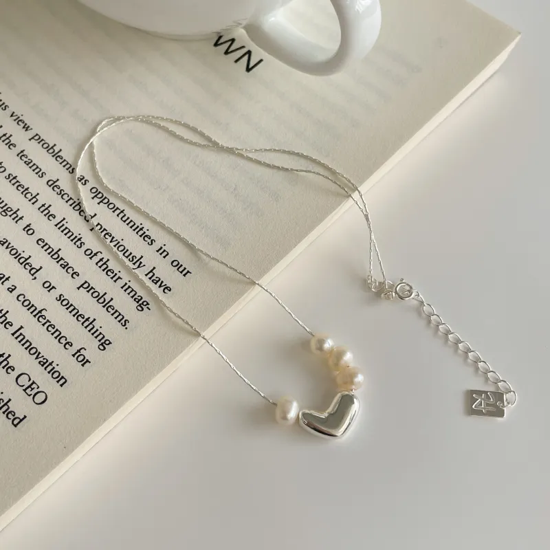 Love Pearl Necklaces Women's-5
