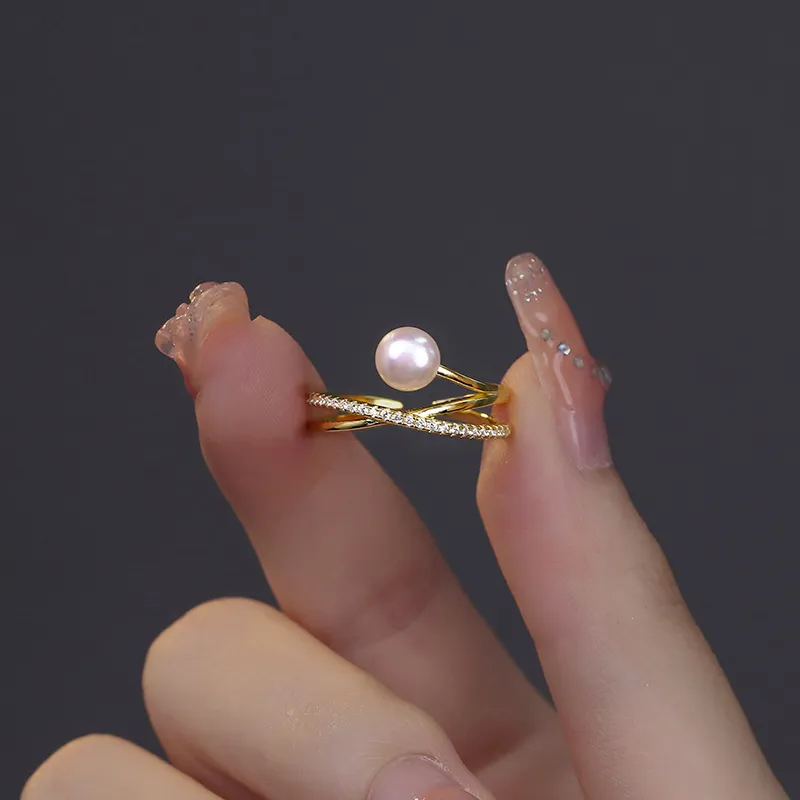 Love Pearl Rings Women's-1