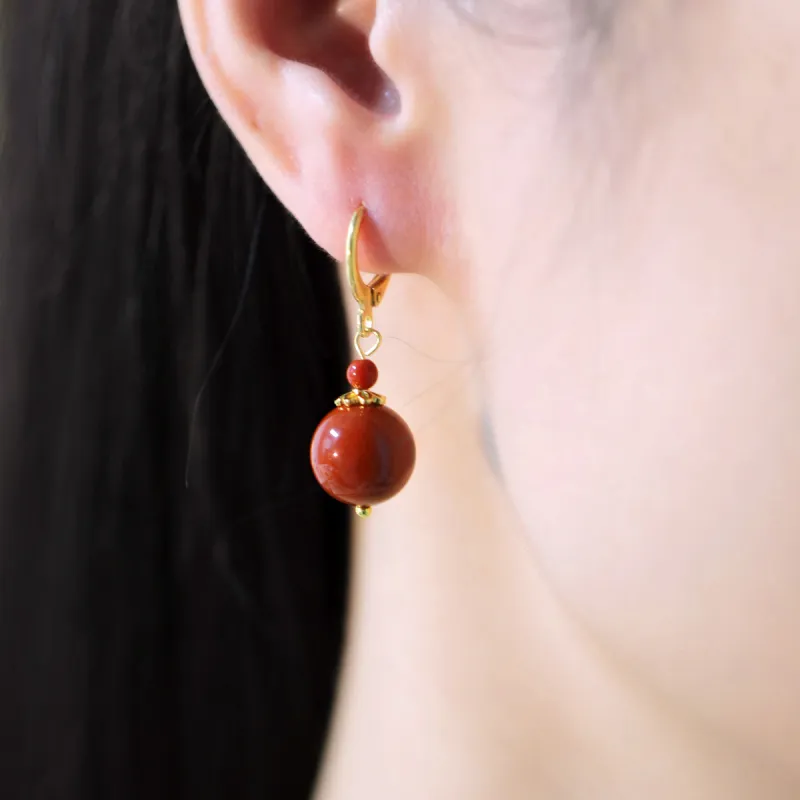 Love Jade Earrings Women's-1