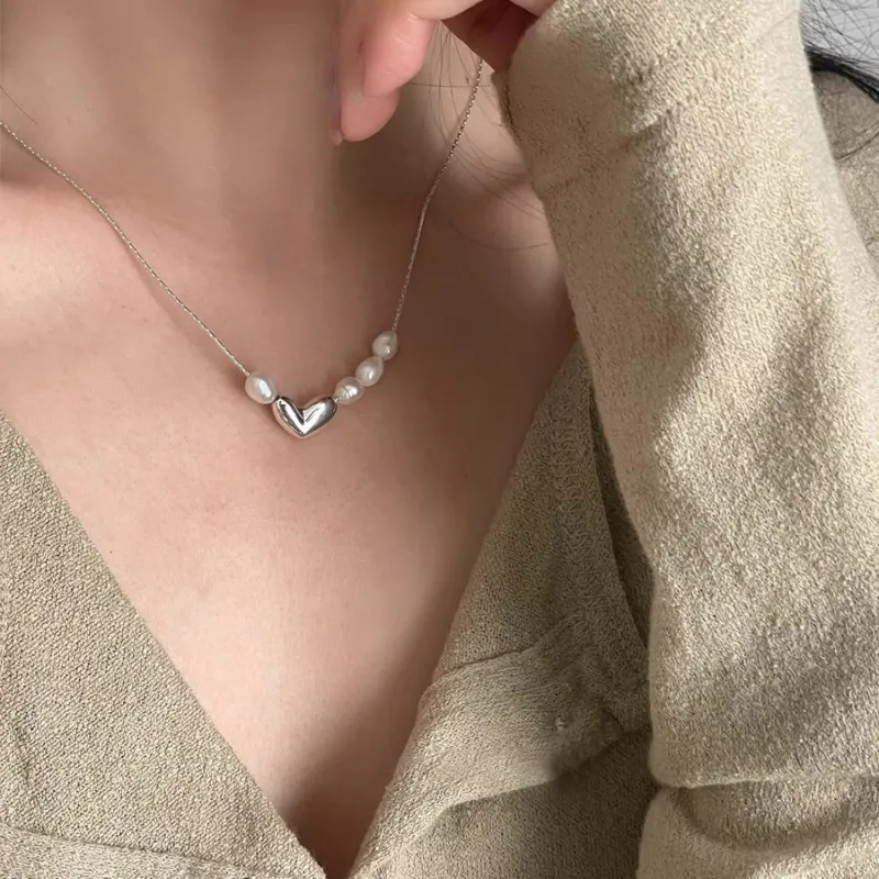 Love Pearl Necklaces Women's-2