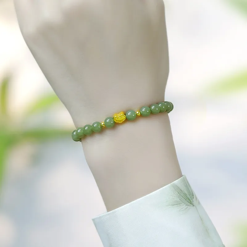 Love Hetian Jade Bracelets Green Jade Women's-7