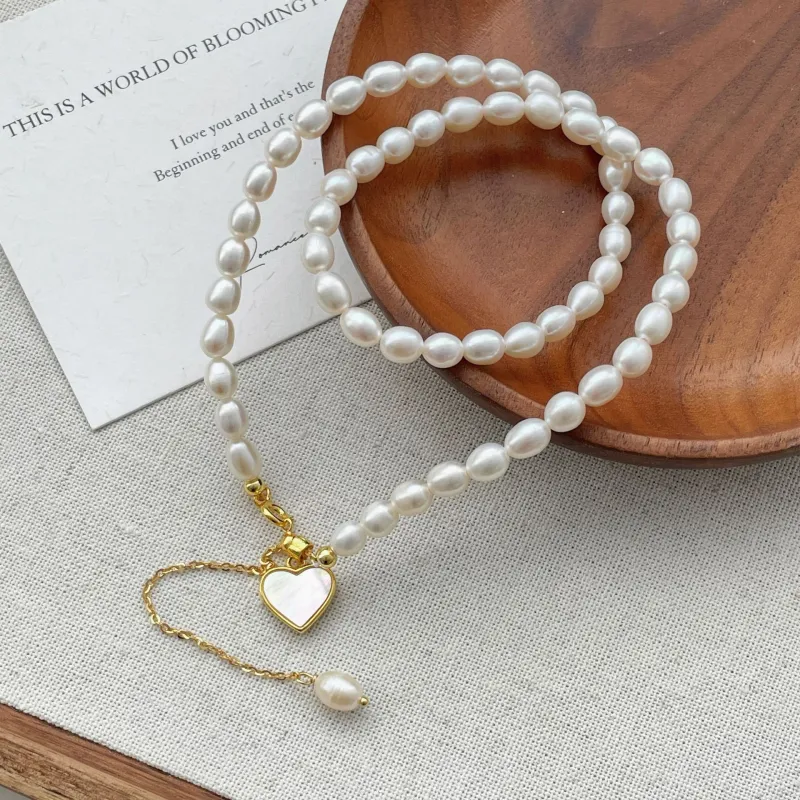 Love Pearl Necklaces Women's-3