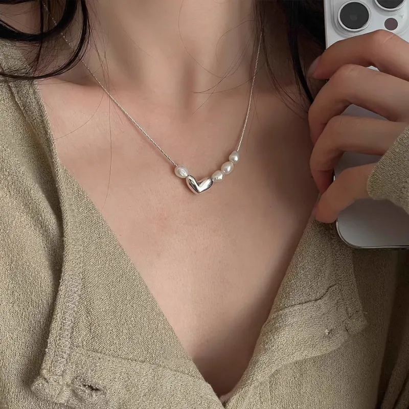 Love Pearl Necklaces Women's-1
