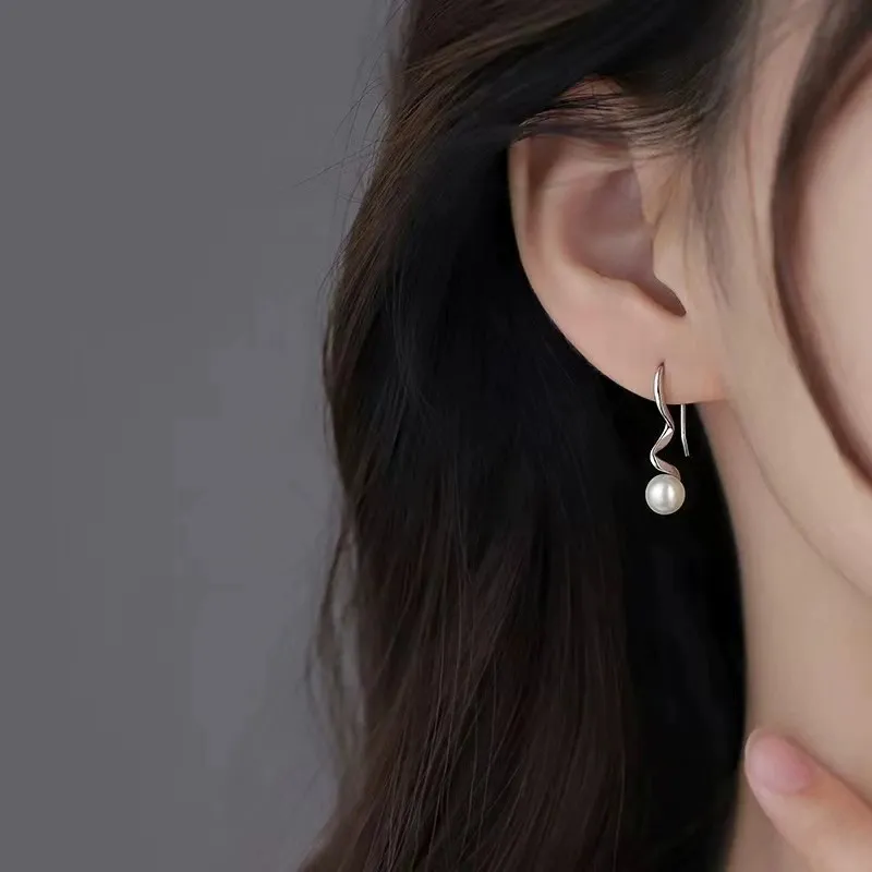 Love Pearl Earrings Women's-2