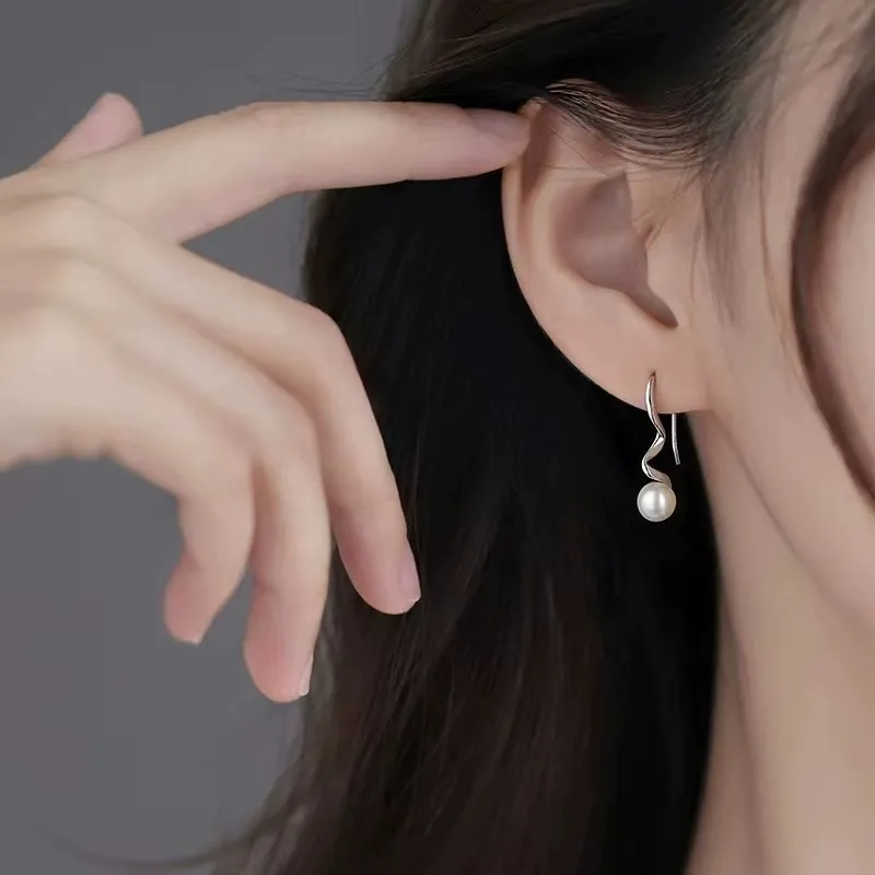 Love Pearl Earrings Women's-4
