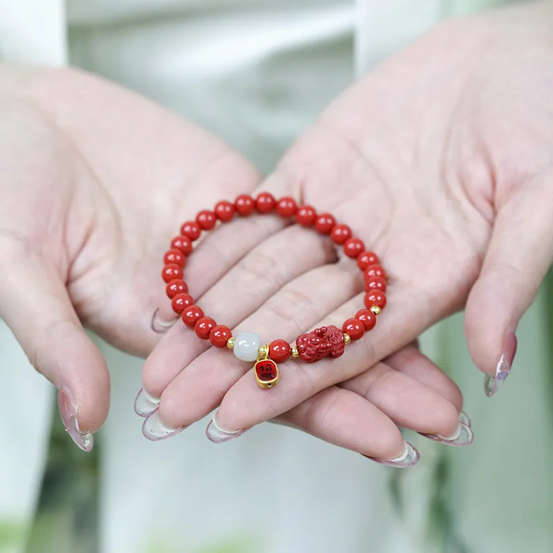 Love Reconstructed Cinnabar Bracelets Women's-2