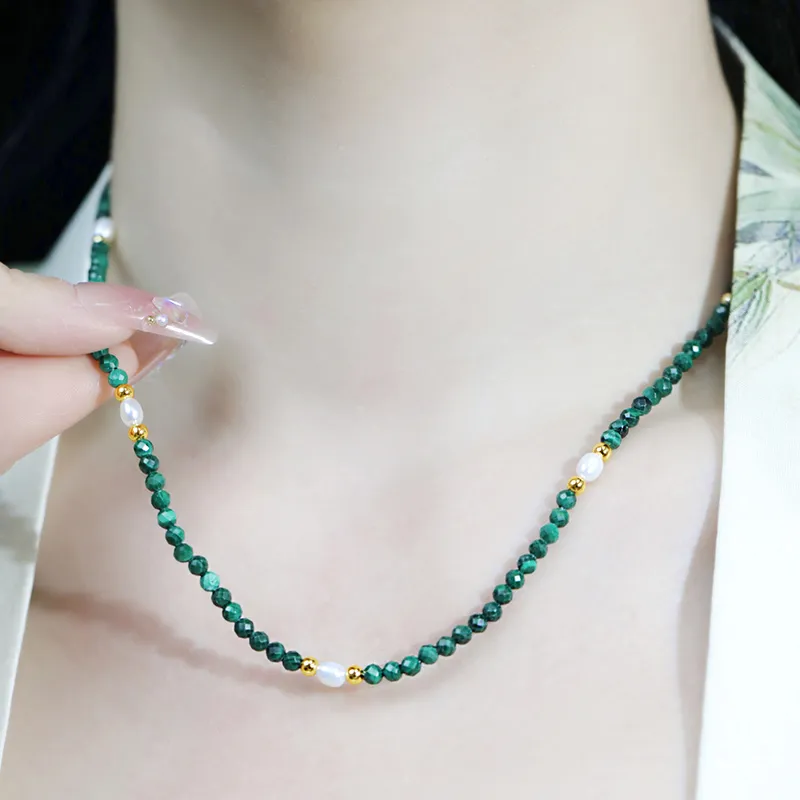 Love Natural Chalcedony Necklaces Women's-3