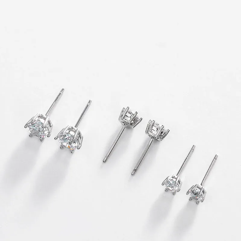 Shang Yinfu Alloy 925 Sterling Silver Needle Stud Earrings Women's-1