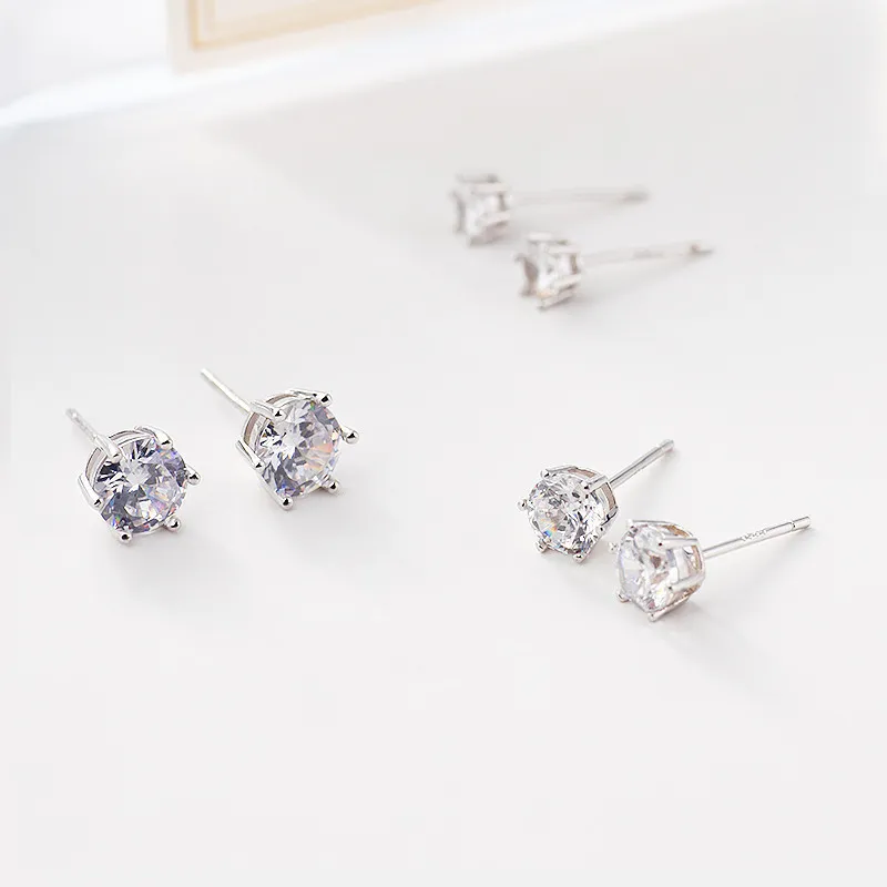Shang Yinfu Alloy 925 Sterling Silver Needle Stud Earrings Women's-2