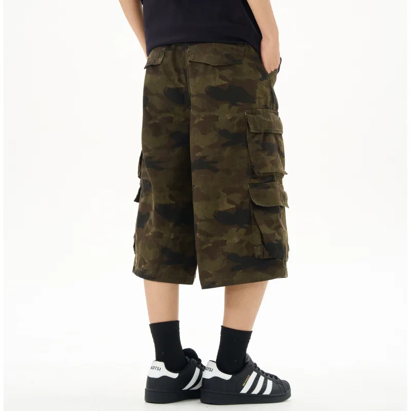 DANGERTIGER Cargo Shorts Unisex Camouflage-1