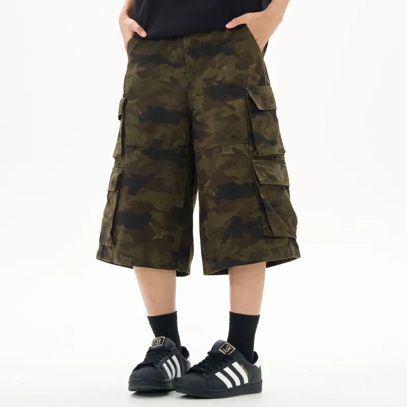 DANGERTIGER Cargo Shorts Unisex Camouflage-3