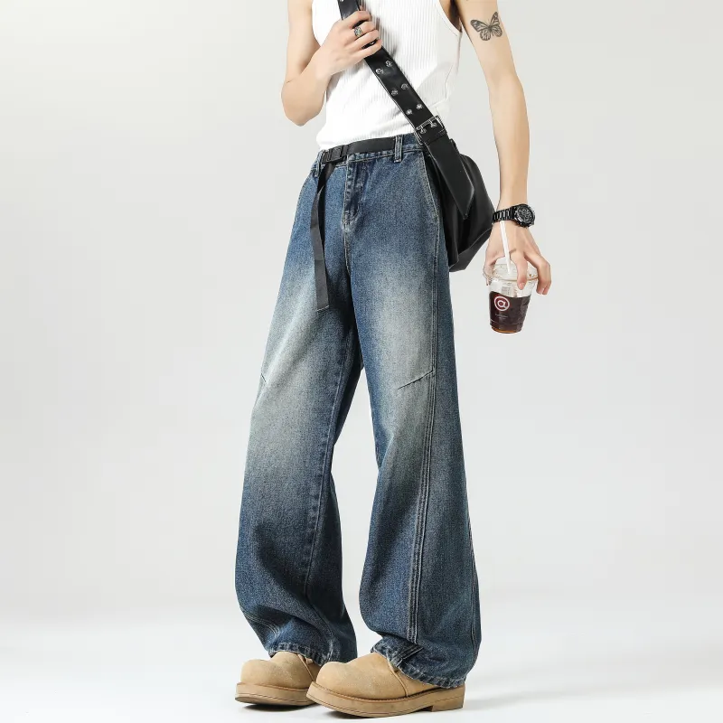 DANGERTIGER Jeans Unisex Washed Blue-5