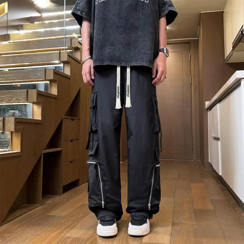 DANGERTIGER Cargo Pants Unisex Black-1