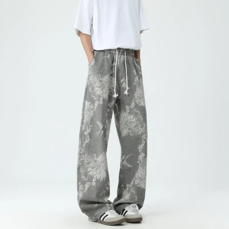 DANGERTIGER Jeans Unisex Pattern Gray-4