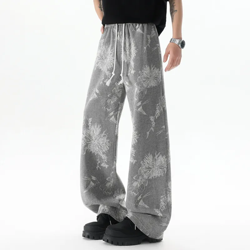 DANGERTIGER Knitted Sweatpants Unisex Gray-3
