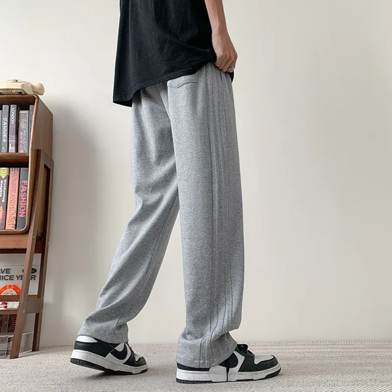 DANGERTIGER Knitted Sports Pants Unisex Gray-20