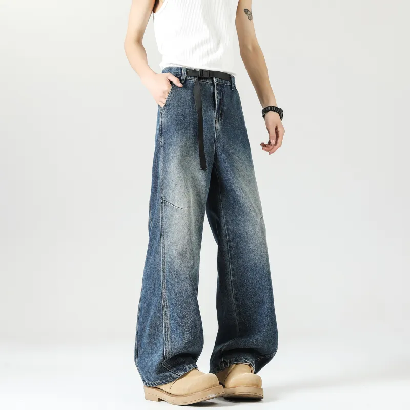 DANGERTIGER Jeans Unisex Washed Blue-3