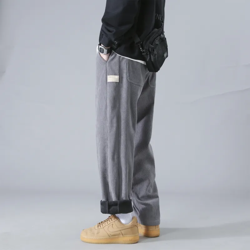 DANGERTIGER Knitted Sports Pants Unisex Gray-11