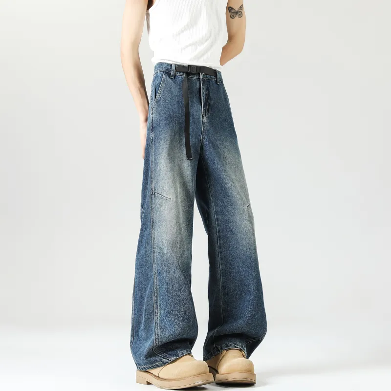 DANGERTIGER Jeans Unisex Washed Blue-4