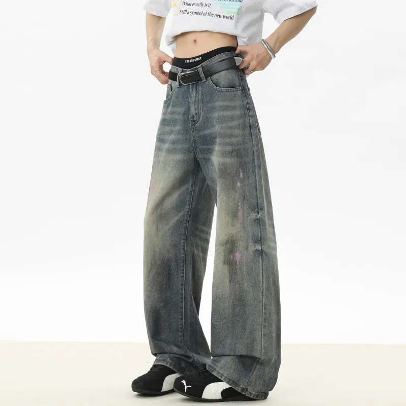 DANGERTIGER Jeans Unisex Vintage Blue-5