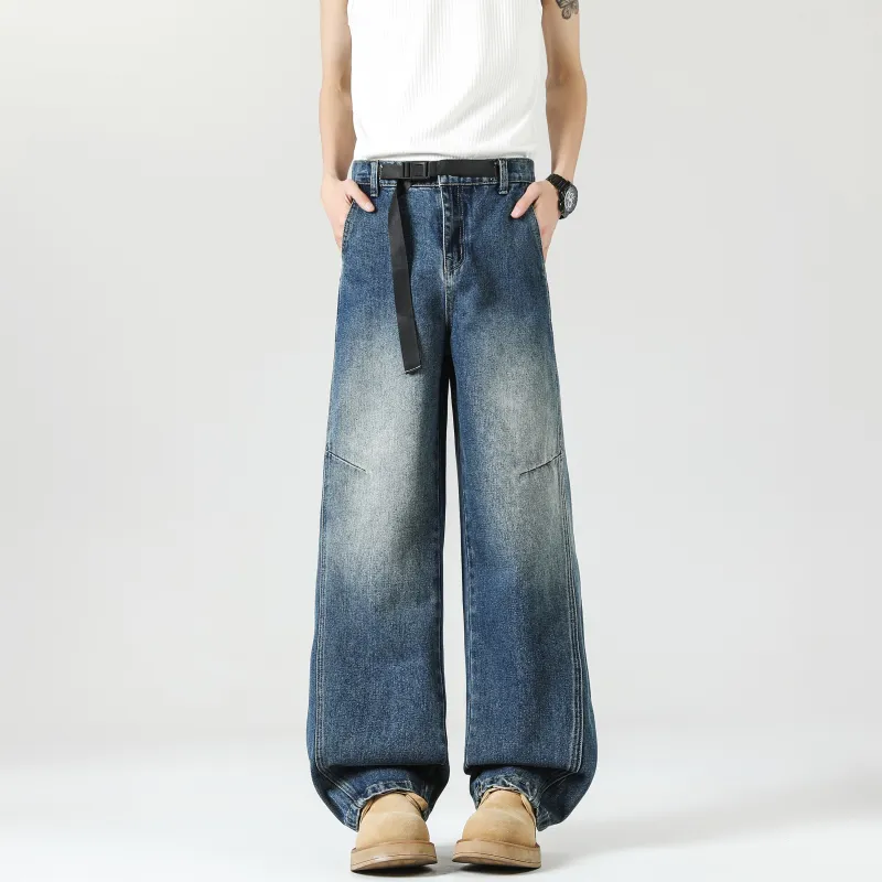 DANGERTIGER Jeans Unisex Washed Blue-1