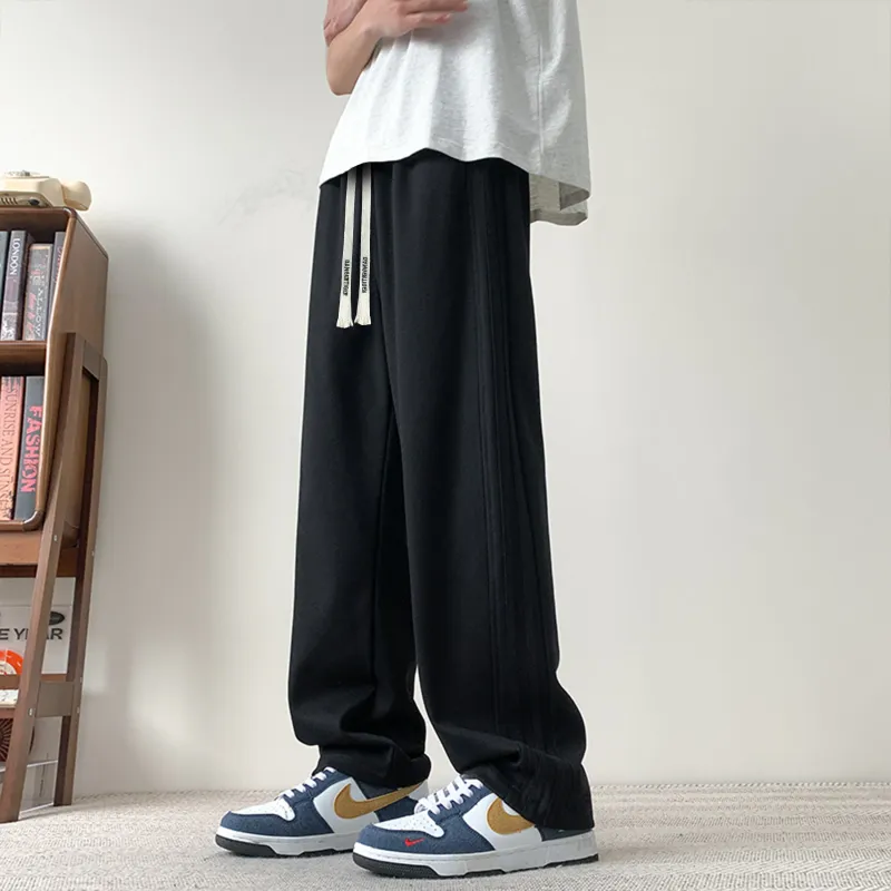 DANGERTIGER Knitted Sports Pants Unisex Gray-5