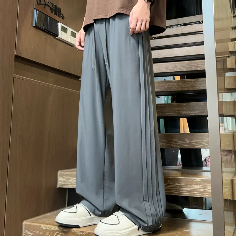 DANGERTIGER Knitted Sports Pants Unisex Gray-26