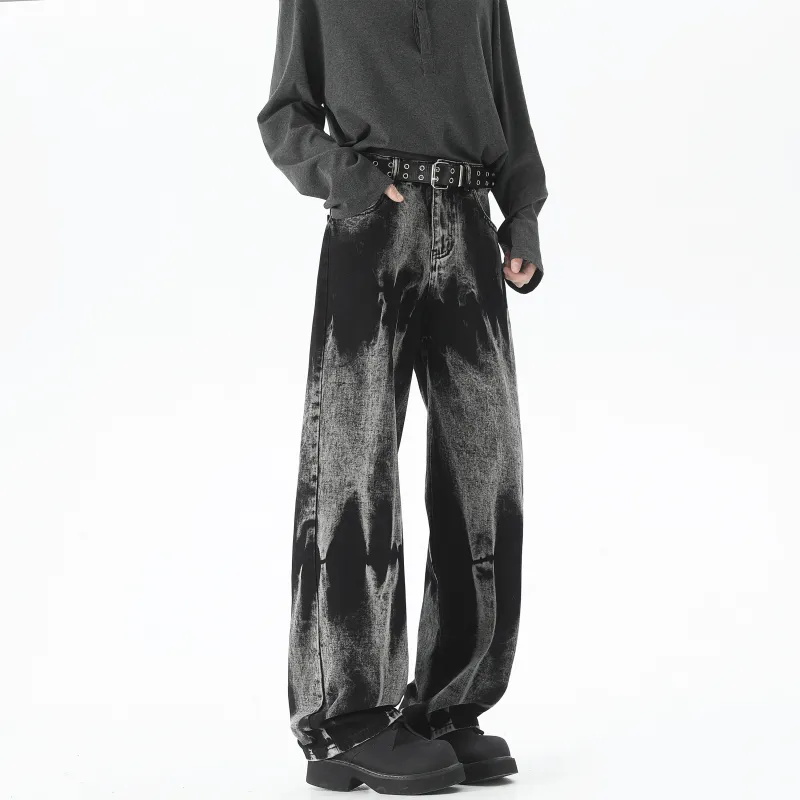 DANGERTIGER Jeans Unisex Black Gray-4