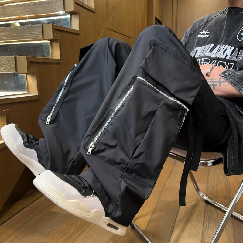 DANGERTIGER Cargo Pants Unisex Black-4