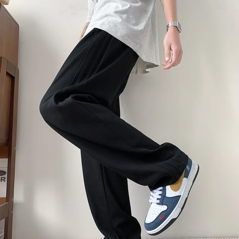 DANGERTIGER Knitted Sports Pants Unisex Gray-15
