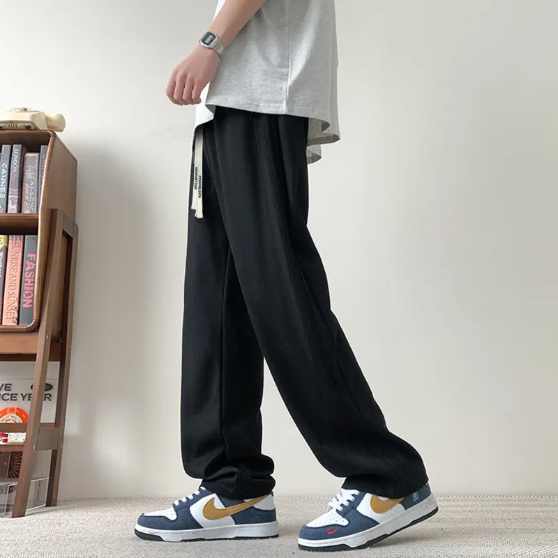 DANGERTIGER Knitted Sports Pants Unisex Gray-13