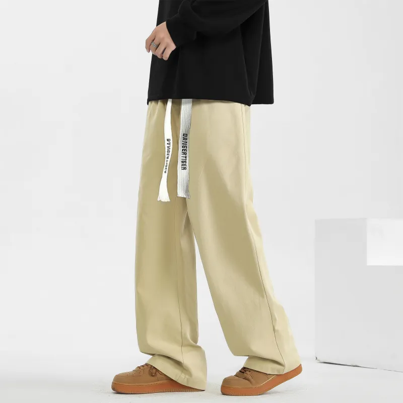 DANGERTIGER Casual Pants Unisex Khaki-2