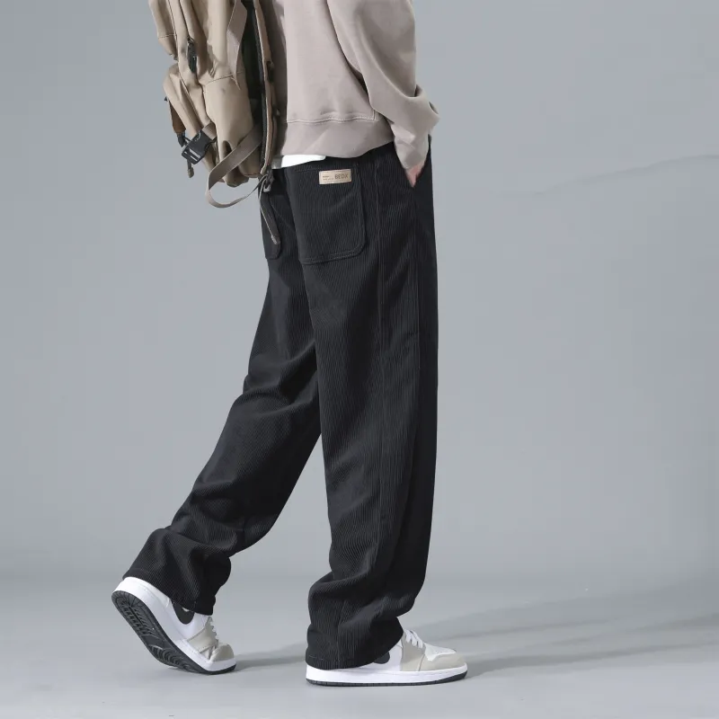 DANGERTIGER Knitted Sports Pants Unisex Gray-5