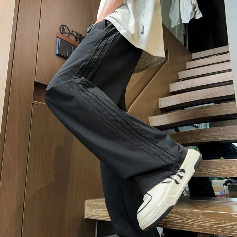 DANGERTIGER Knitted Sports Pants Unisex Gray-24