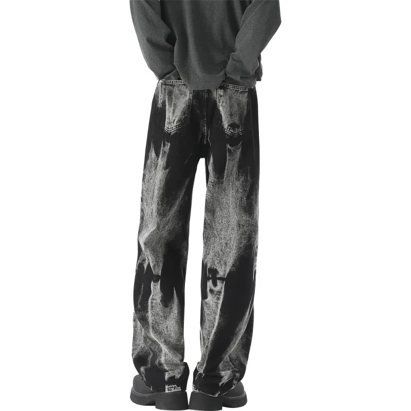 DANGERTIGER Jeans Unisex Black Gray-1