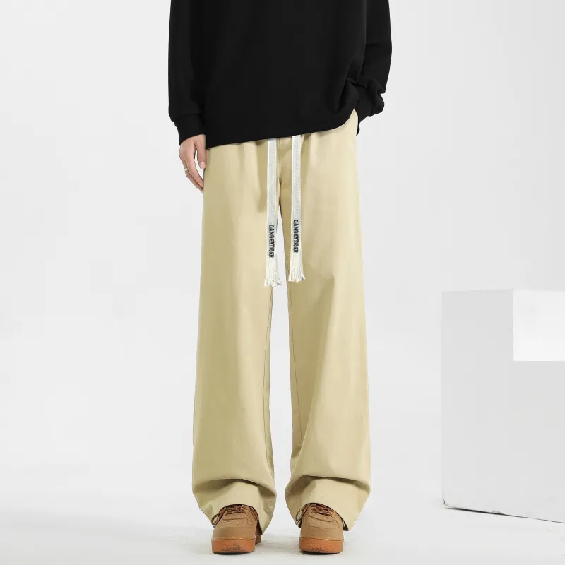 DANGERTIGER Casual Pants Unisex Khaki-1