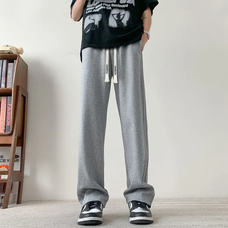 DANGERTIGER Knitted Sports Pants Unisex Gray-8