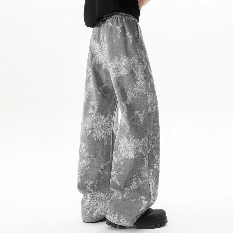 DANGERTIGER Knitted Sweatpants Unisex Gray-1