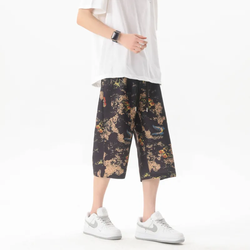 HOKLV Casual Shorts Unisex Black-3