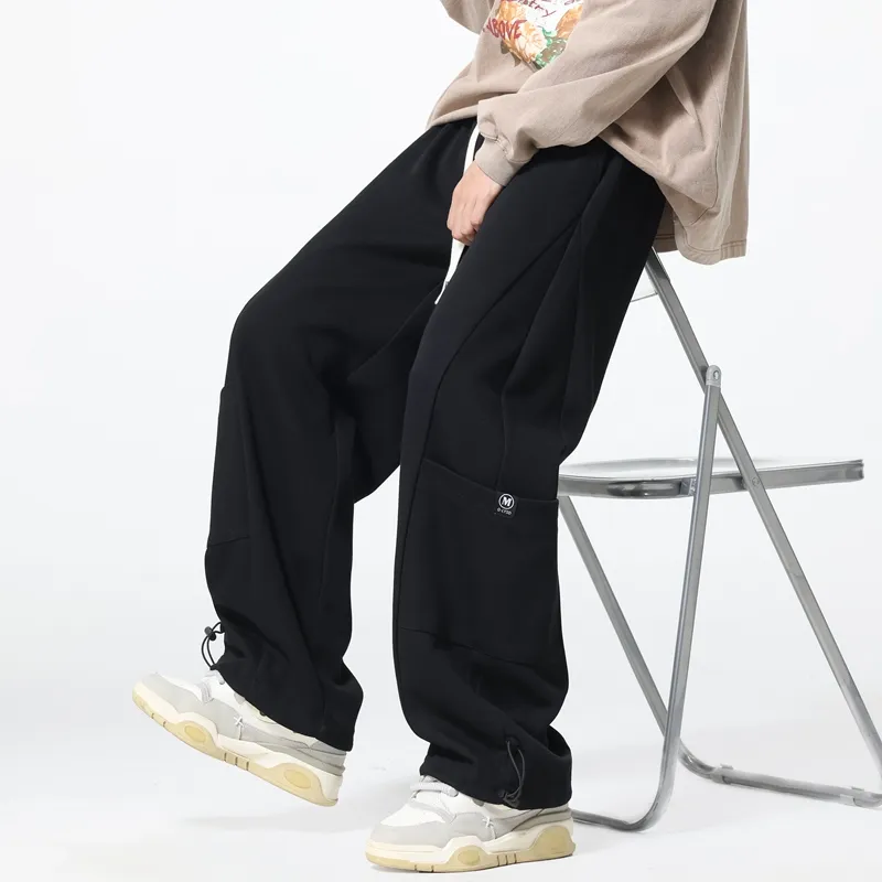 HOKLV Casual Pants Unisex White-16