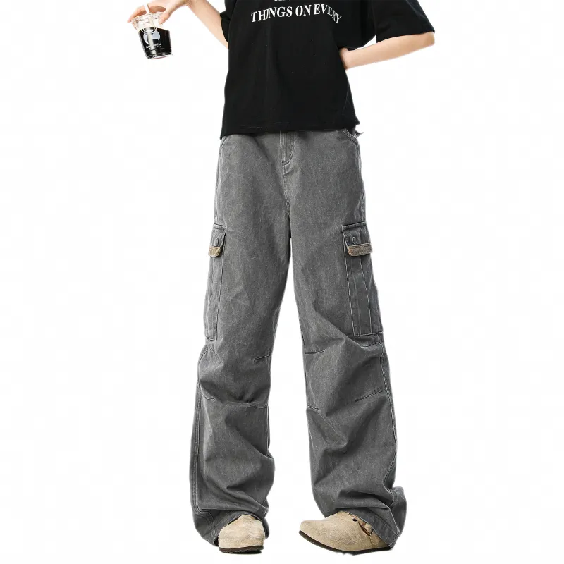 HOKLV Cargo Pants Unisex Light Green-10