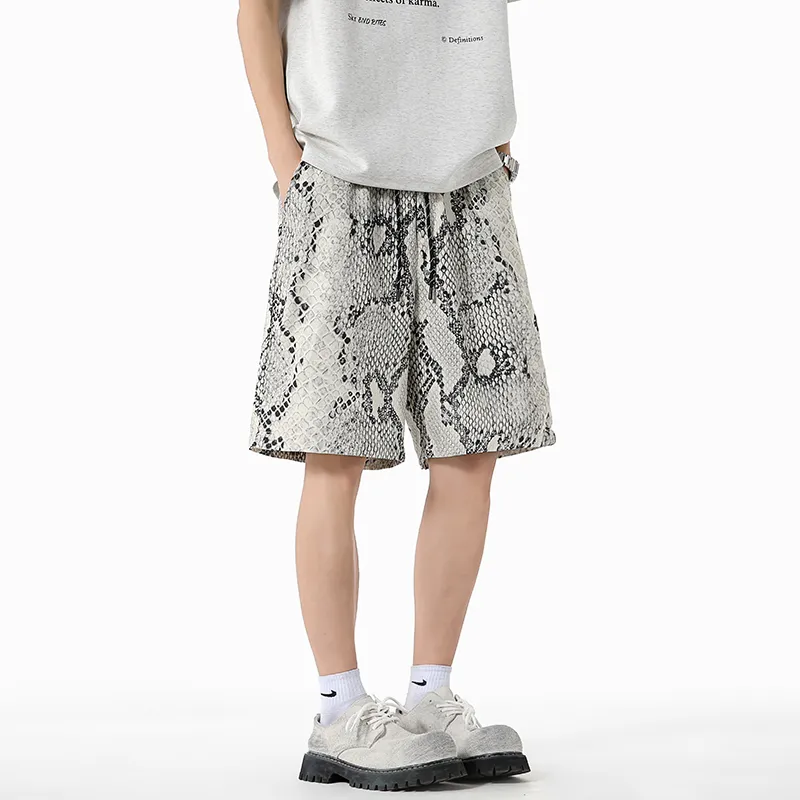 HOKLV Casual Shorts Unisex White-2