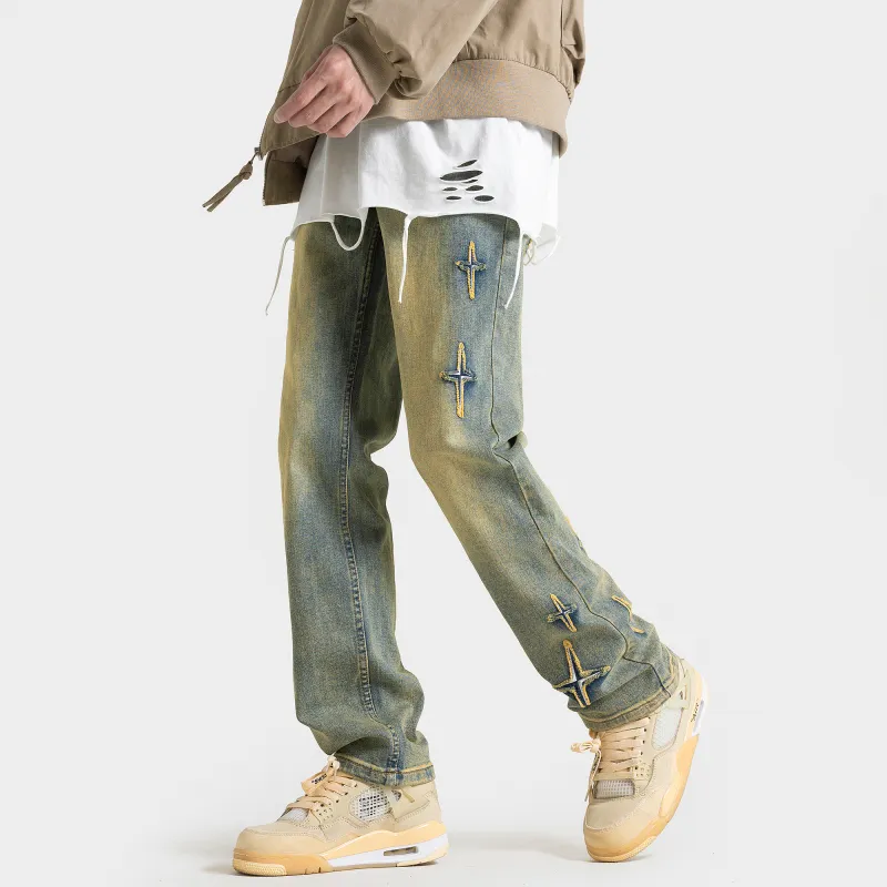HOKLV Jeans Unisex-2