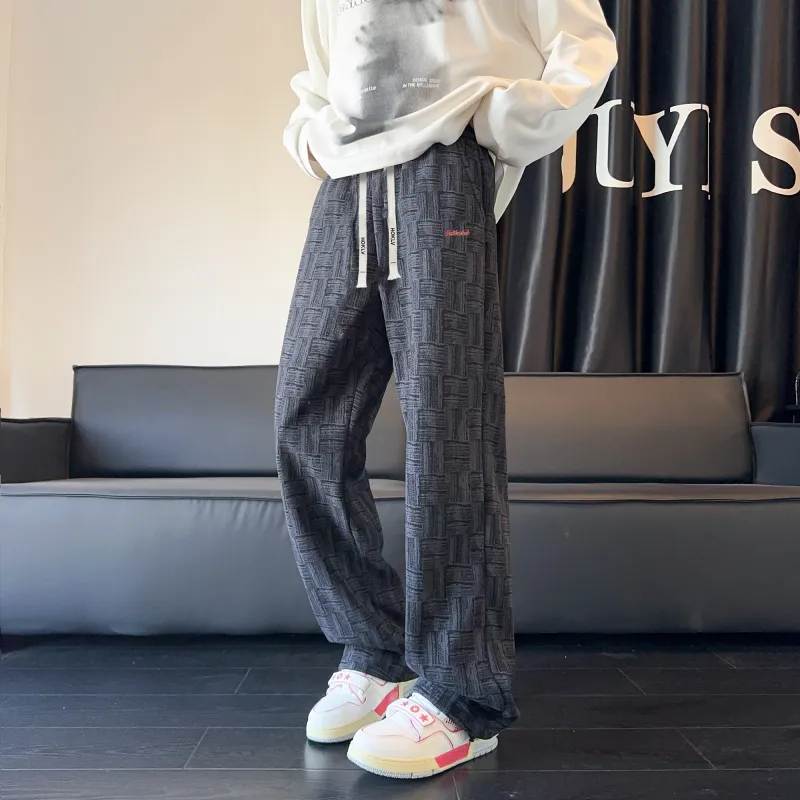 HOKLV Casual Pants Unisex White-10