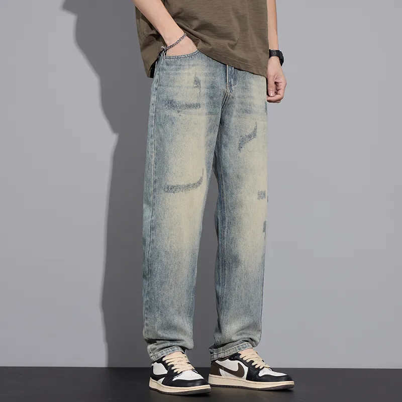 HOKLV Jeans Unisex Blue-3
