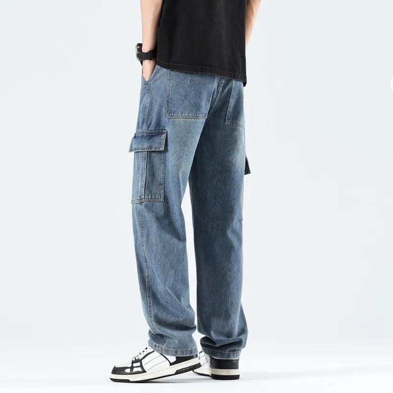 HOKLV Jeans Unisex Blue-1