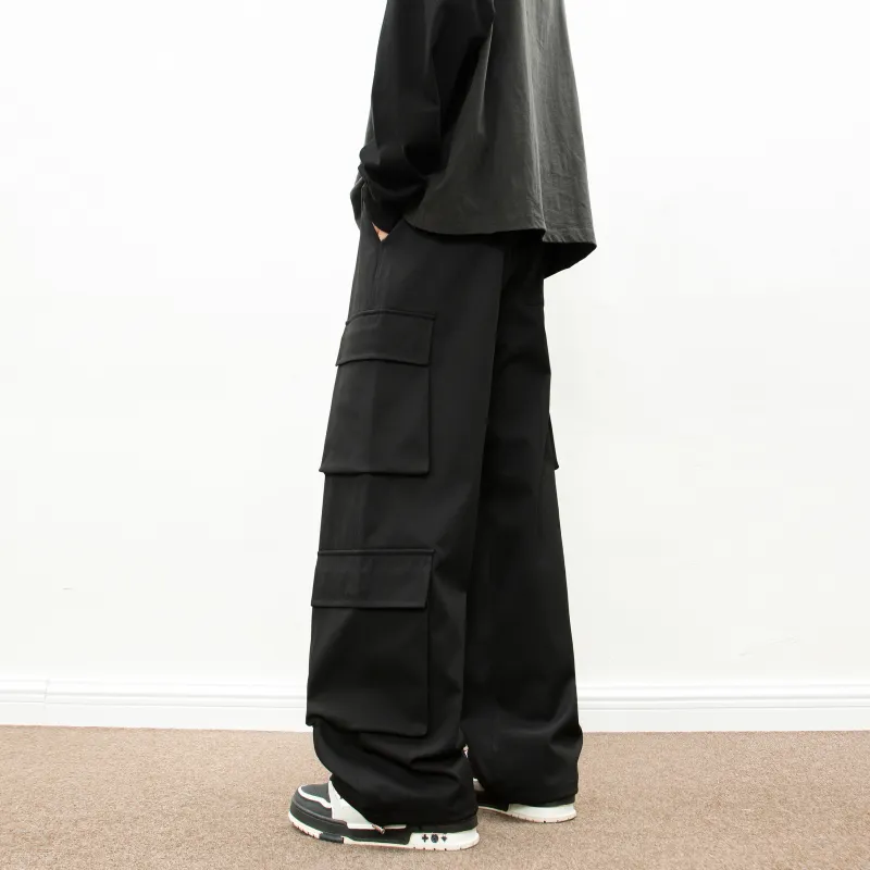 HOKLV Cargo Pants Unisex Dark Brown-4