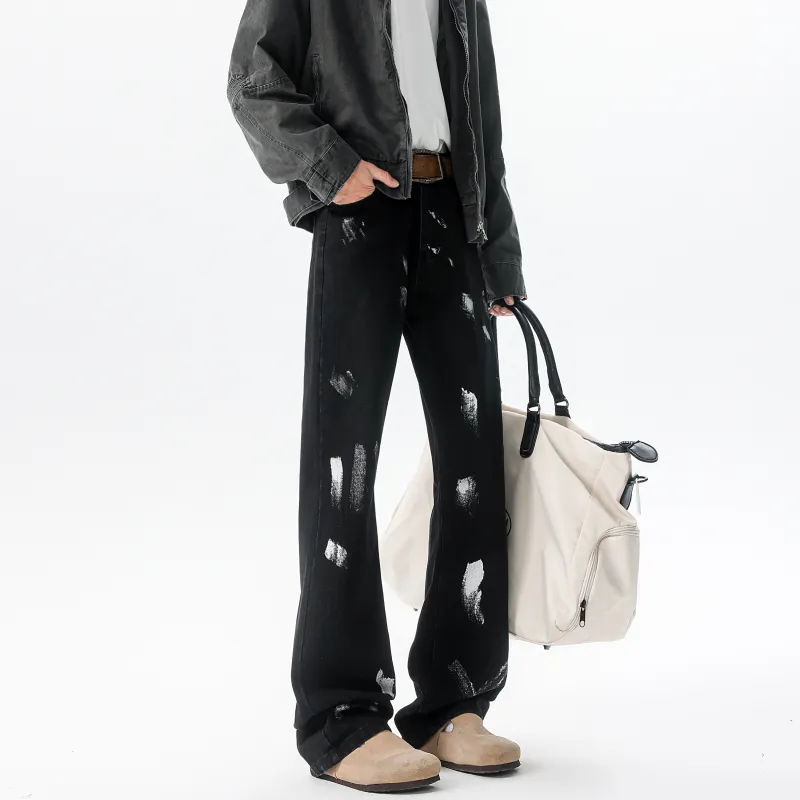 HOKLV Jeans Unisex Black-4